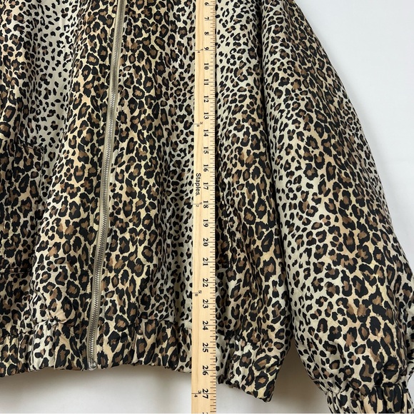 NWT Anthropologie Leopard Print Full Zip  Bomber Jacket SZ  XL - Picture 10 of 15